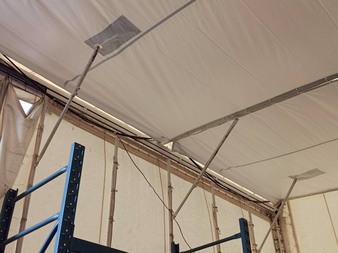 テント倉庫の施工事例の写真