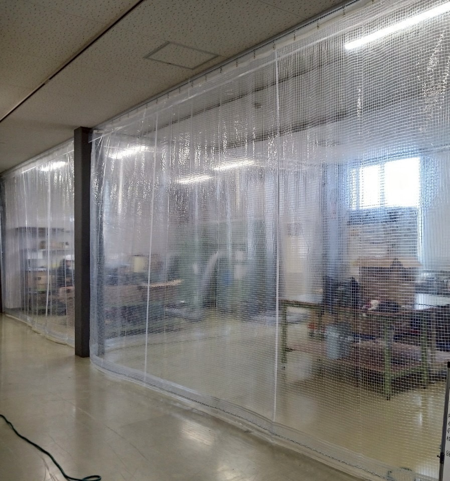 テント倉庫の施工事例の写真