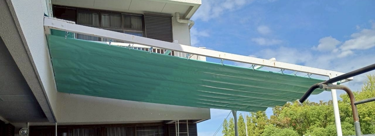 テント倉庫の施工事例の写真